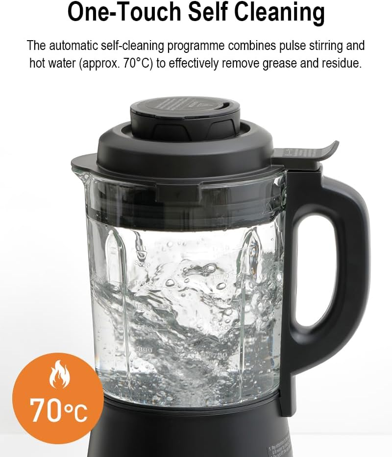 Panasonic All-In-One Smart Hot & Cold Blender for Making Soups, Baby Food, Smoothies, Soy Milk, Nut Milk, Self Clean Mode, Keep Warm Mode with 10 Auto Menus (MX-HG6401KST) image number 2