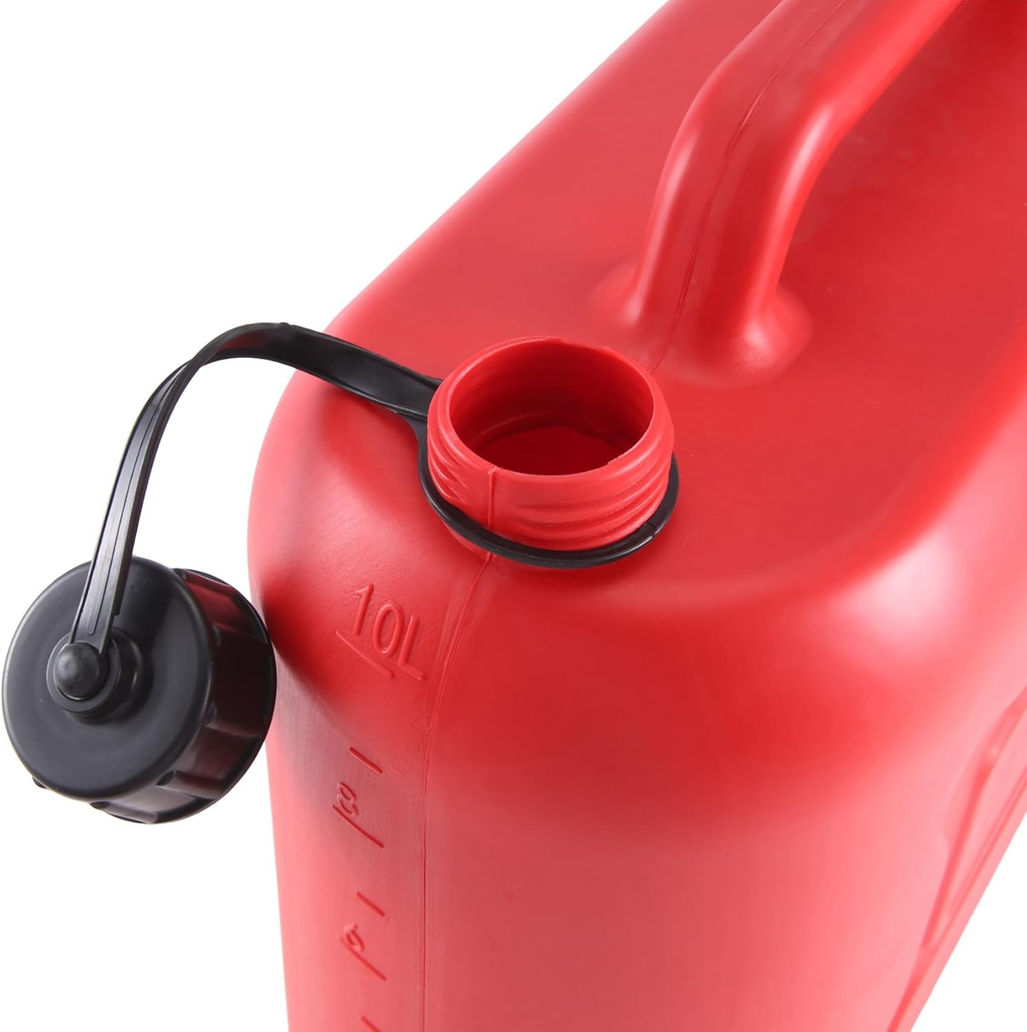 10L 2.64Gal Car Tank Can Spare Plastic Petrol Gas Container Anti-Static Carrier with Pipe for Car Travel Easy to Use