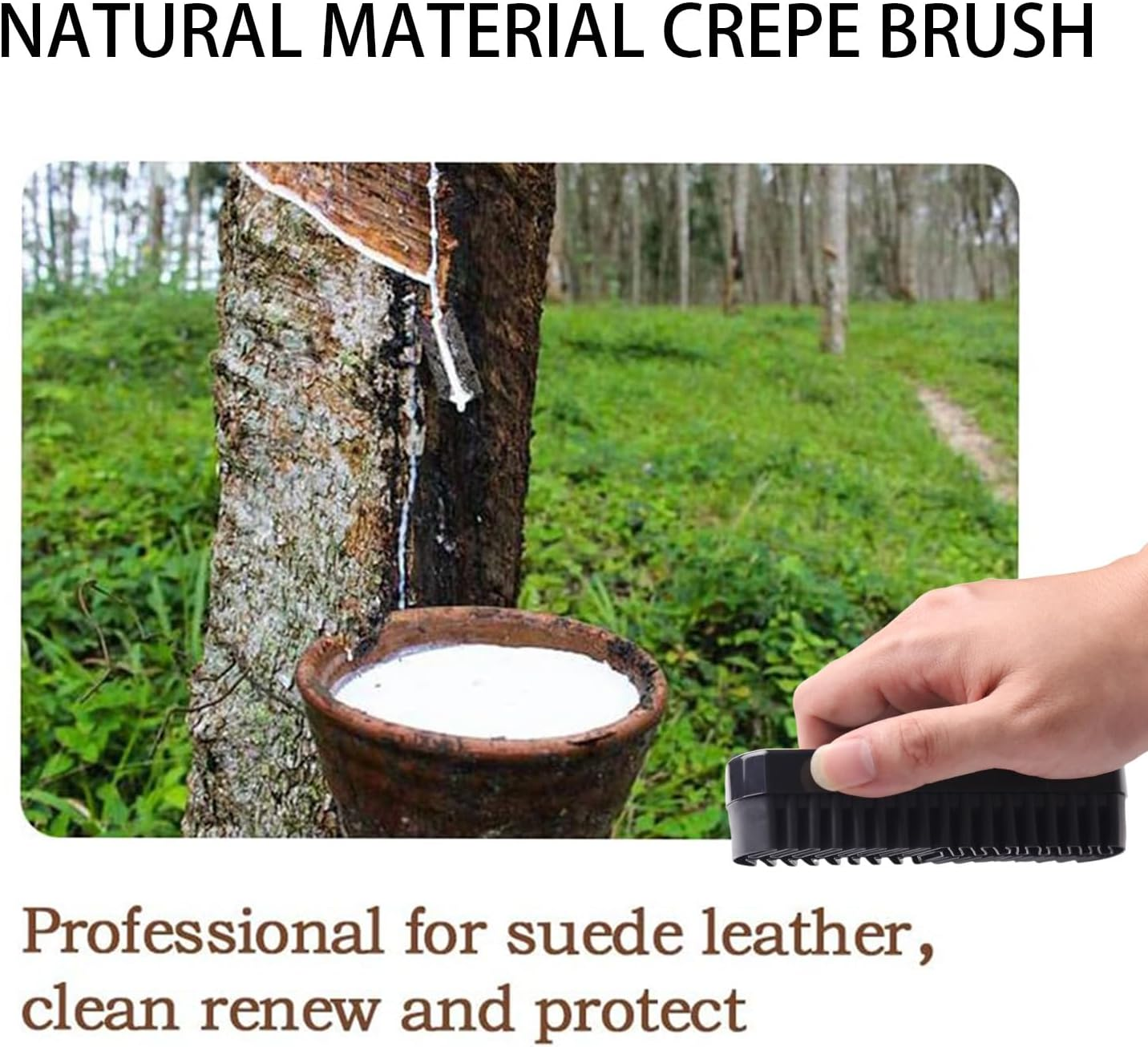 Suede & Nubuck Cleaning Kit &ndash; Durable Crepe Brush with Cleaning Eraser, Shoe Cleaner for Suede, Nubuck & Leather Shoes, Boots, Bags, Jackets & Furniture image number 3