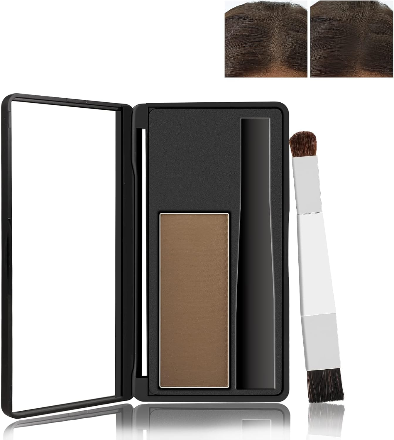 Boobeen Multi-Purpose Hairline Shadow Powder Set, Root Touch up Powder, Temporary Concealer Palette with Makeup Brush, Instantly Cover up Hair Color