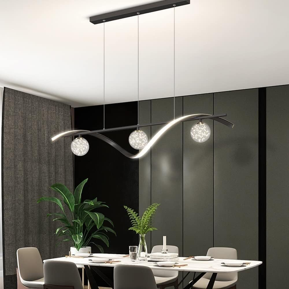 BAMDECOR LED Chandelier, Glass Globe Pendant Light, 100Cm, Gold, 3-Colour Dimmable with Remote image number 4