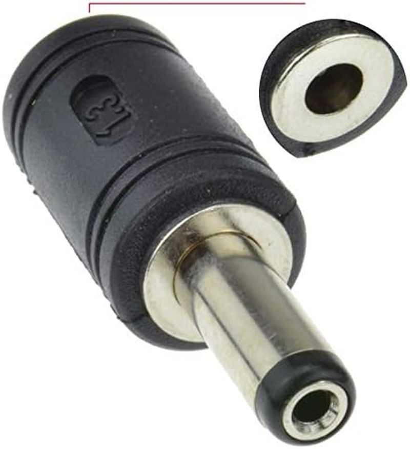 DC Power Adapter 5.5Mm X 2.1Mm to 3.5Mm X 1.3Mm, DC in Line Socket Female to DC Male Plug, Coaxial Power Converter for CCTV Equipment, Video Surveillance Camera, LED Lights, Notebook, PC image number 4