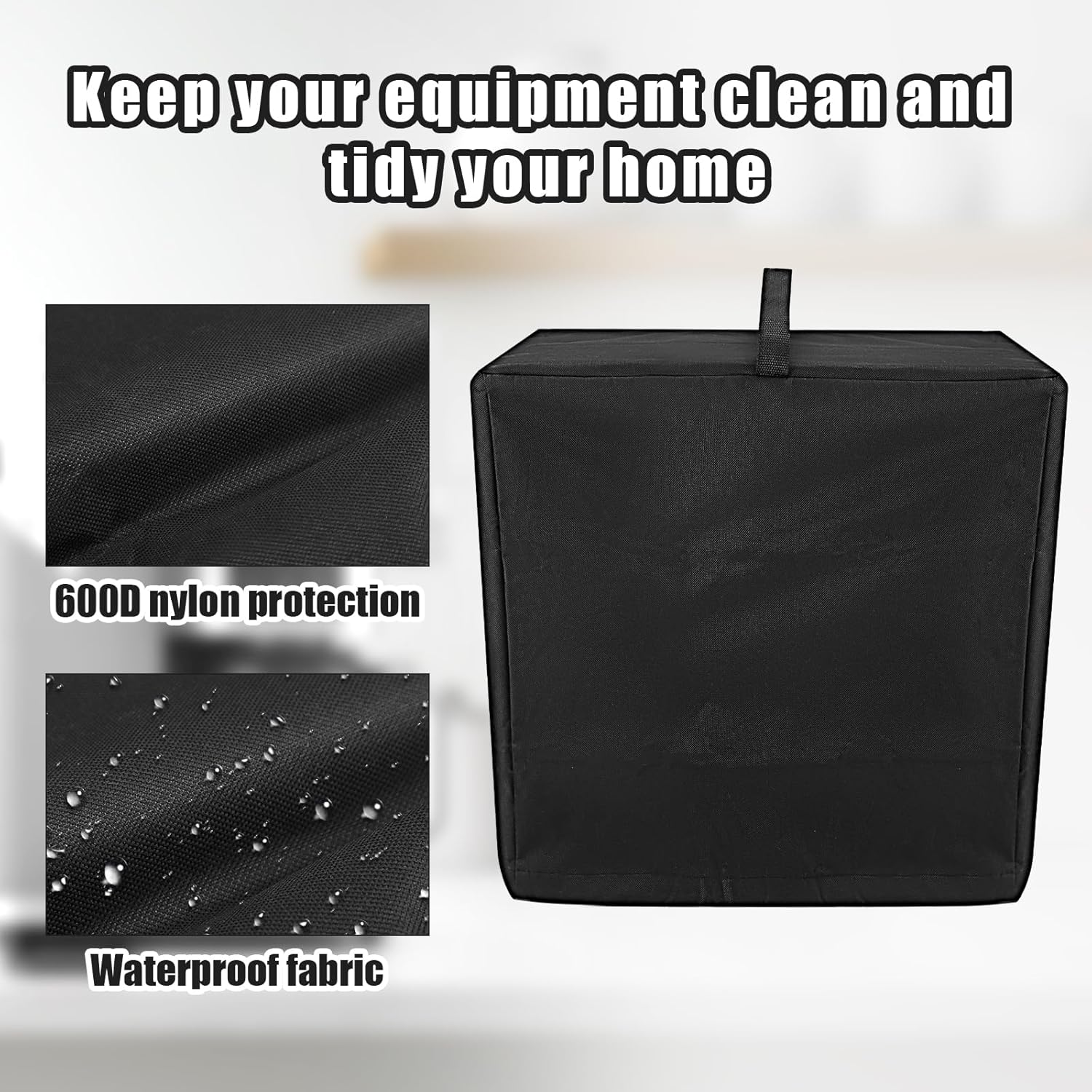 Lyreh Ice Cream Machine Dust Cover for Ninja, 600D Oxford Cloth Waterproof Dust Protector Ice Cream Machine Accessories Compatible with Ninja NC701, Easy to Clean image number 4