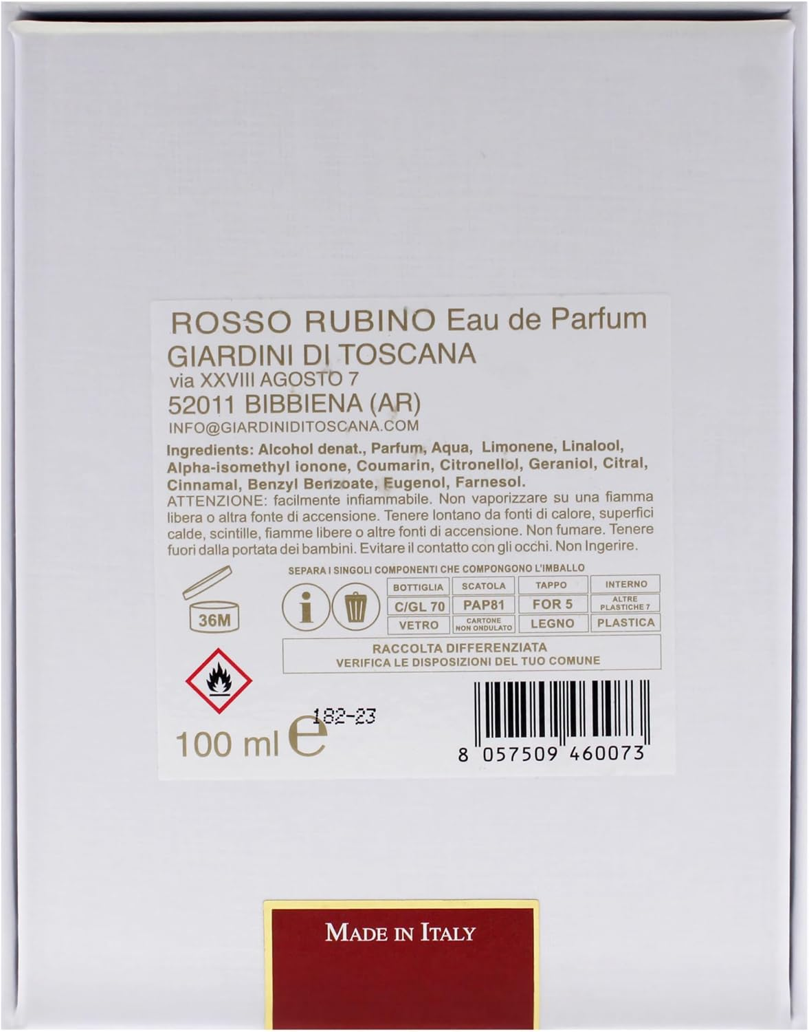 Rosso Rubino by Giardini Di Toscana for Unisex - 3.4 Oz EDP Spray image number 4