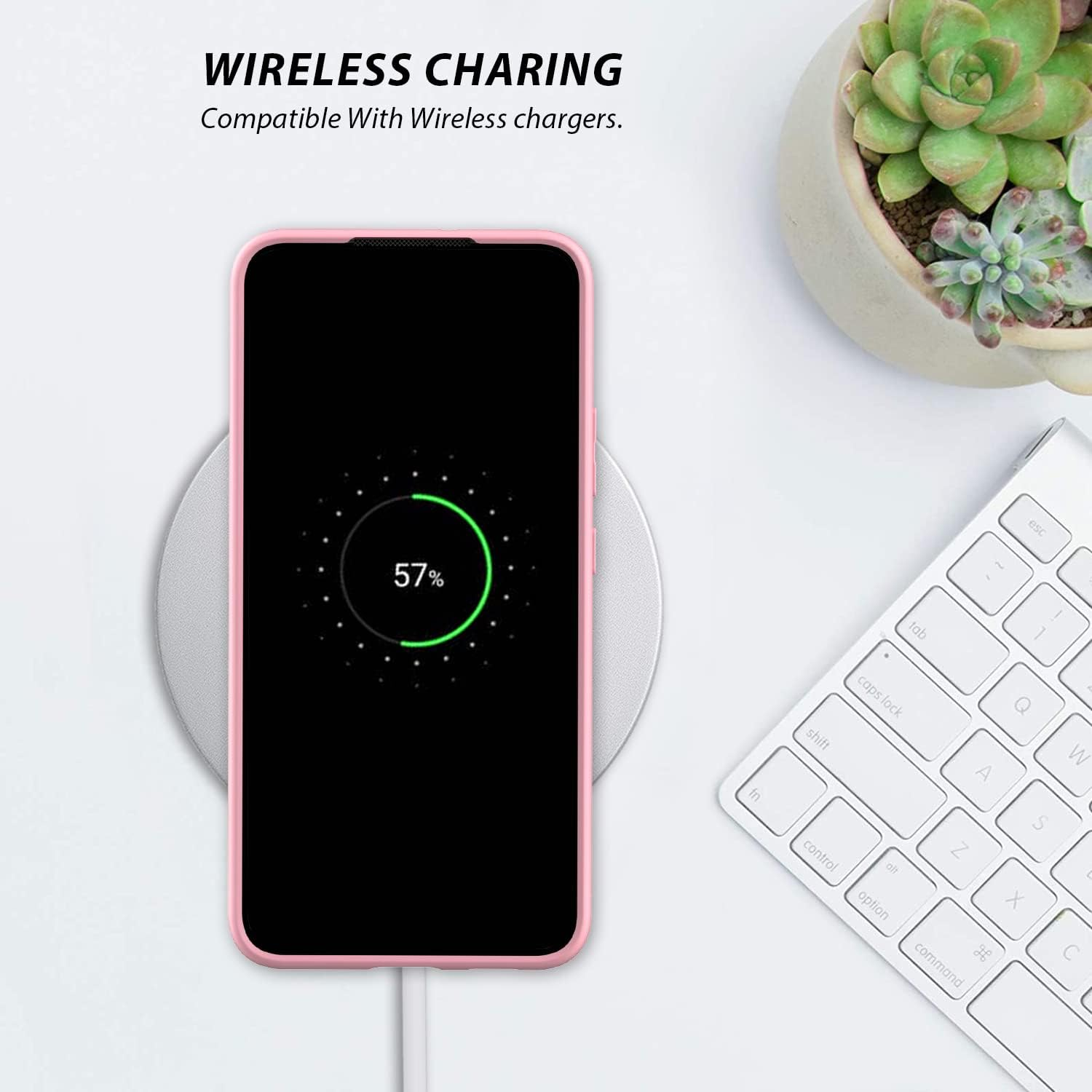 ZUSLAB Galaxy S22 Case 5G Nano Silicone Shockproof Gel Rubber Bumper Protective Cover - Pink - Navy image number 2