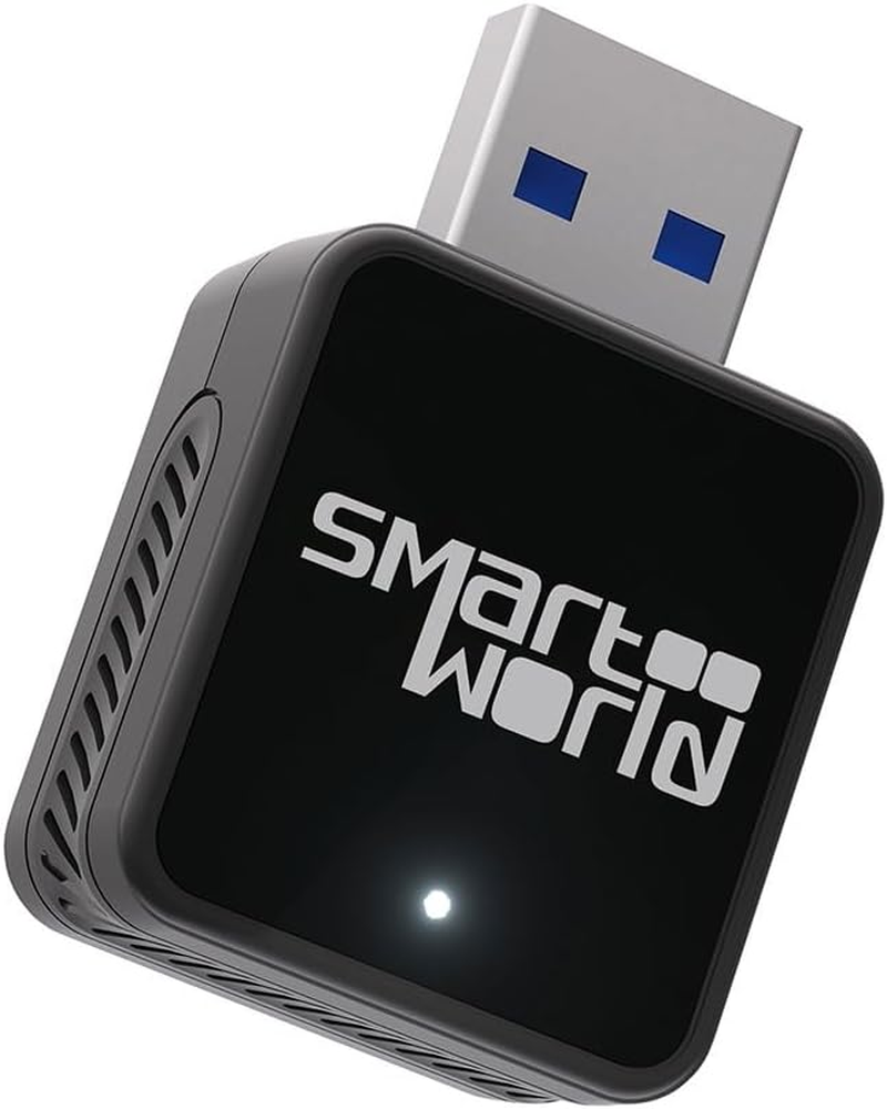 Smart World Micro AA Wireless Android Auto Adapter &ndash; Fast & Easy Plug-And-Play Upgrade for Wireless Android Auto