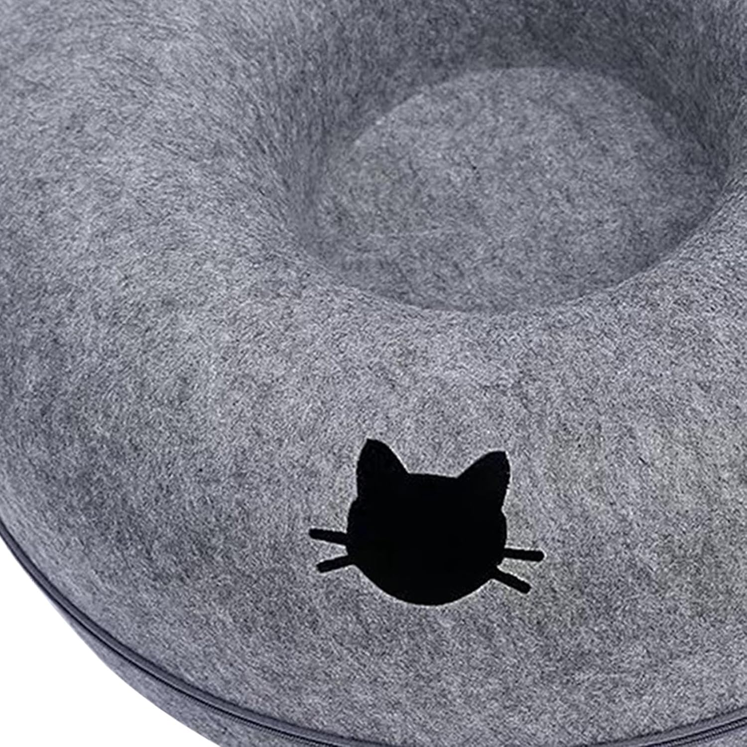 Dickly Cat Tunnel Bed Donut Cat Cave for Multiple Cats Washable Zipper Detachable Universal for All Seasons for Indoor Cats Cat Cave Donut Bed, Dark Blue 50Cm - Blue 60Cm image number 6