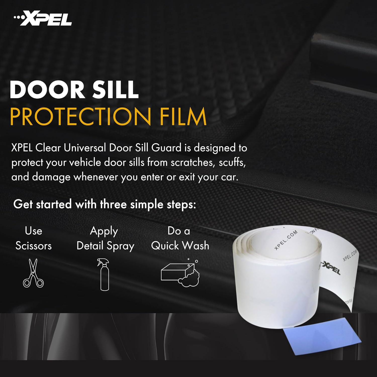 XPEL Universal Door Sill Kit, Clear, 2.75 Inch X 60 Inch image number 3