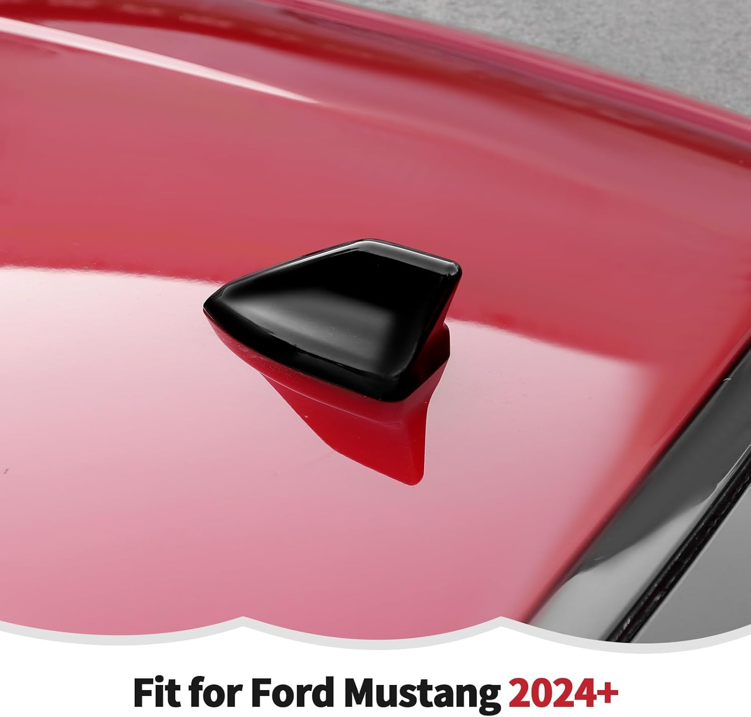 RT-TCZ Roof Antenna Cover Trim Decoration Exterior Accessories for Ford Mustang 2024 2025 (Black) image number 4