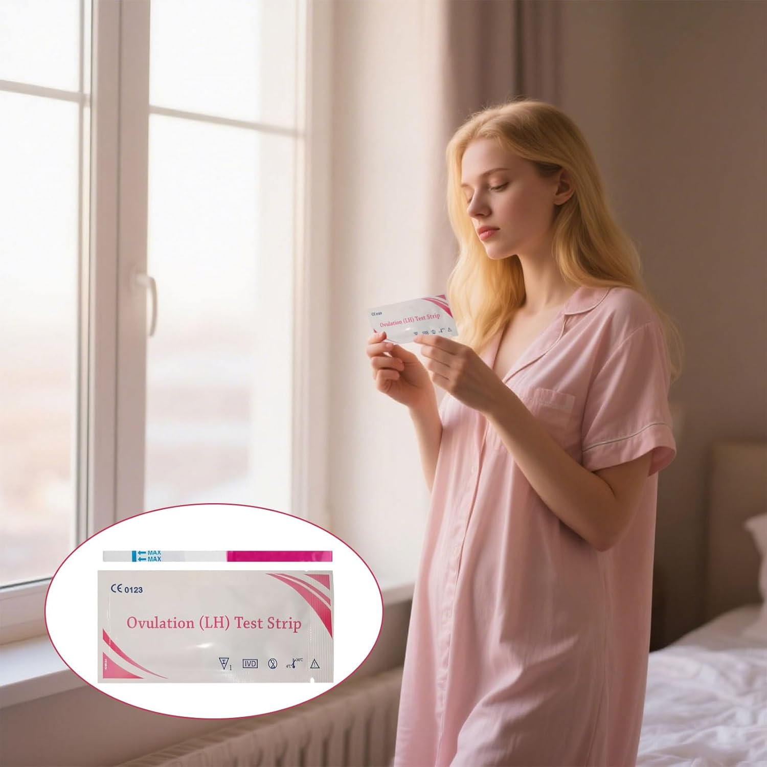 50Pcs Pregnancy Test, Early Detection for Women Ovulation Test Strips Kit, 2.5Mm Accurate and Sensitive Ovulation Test Strips, for Home Self-Examination image number 6