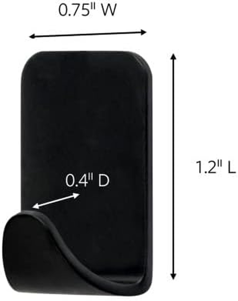 3M Command [Removable]: Small Matte Black Hooks [4 Hooks/Pack] (Matte Black) image number 1