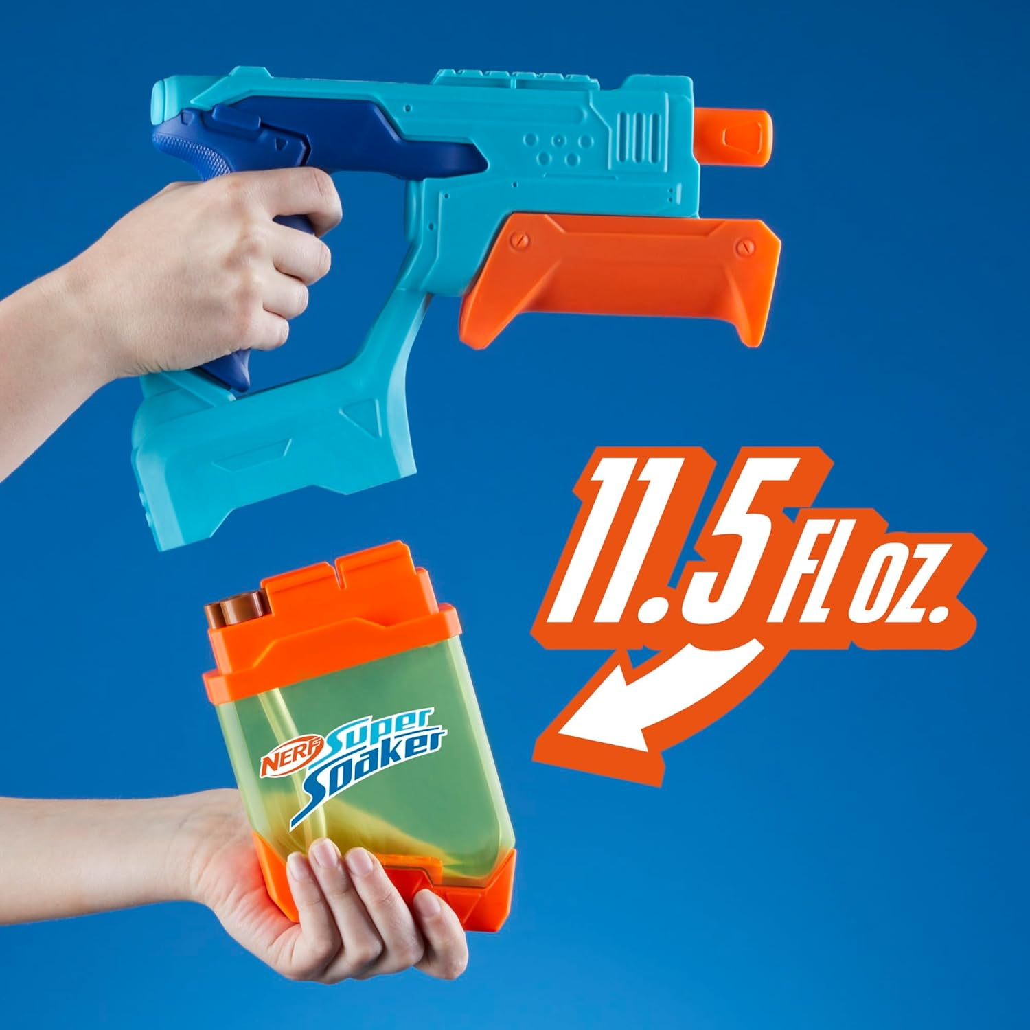 Nerf Super Soaker Dunk-Fill 2-Pack, 2 Water Blasters, Easy Instant Fill Tanks, Just Dunk & Go, 10.1 Fluid Ounce Tanks, Water Toys, Ages 6+ image number 3