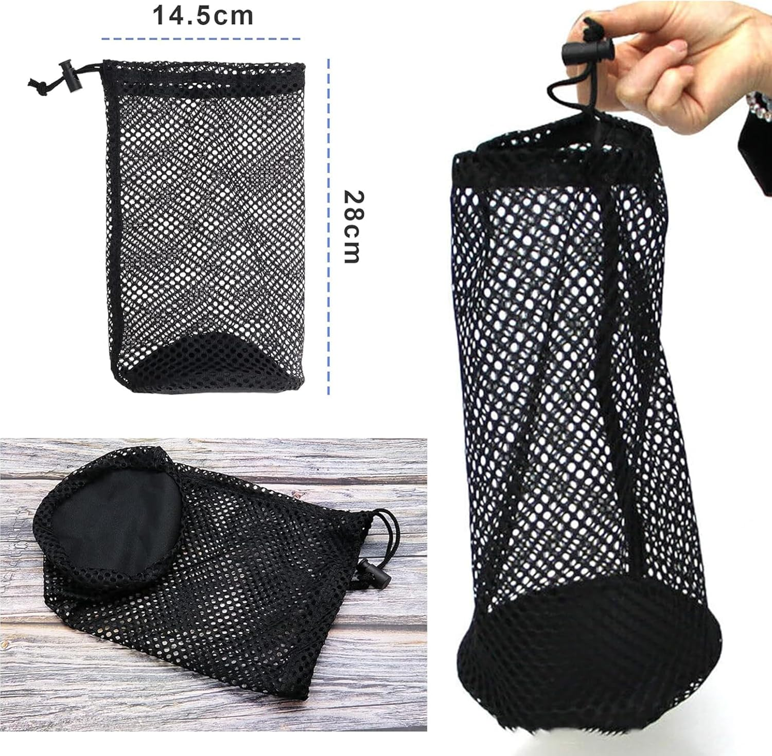 Durable Nylon Mesh Golf Ball Storage Bag， Holds 48-56 Balls, Perfect for Practice and Training image number 1