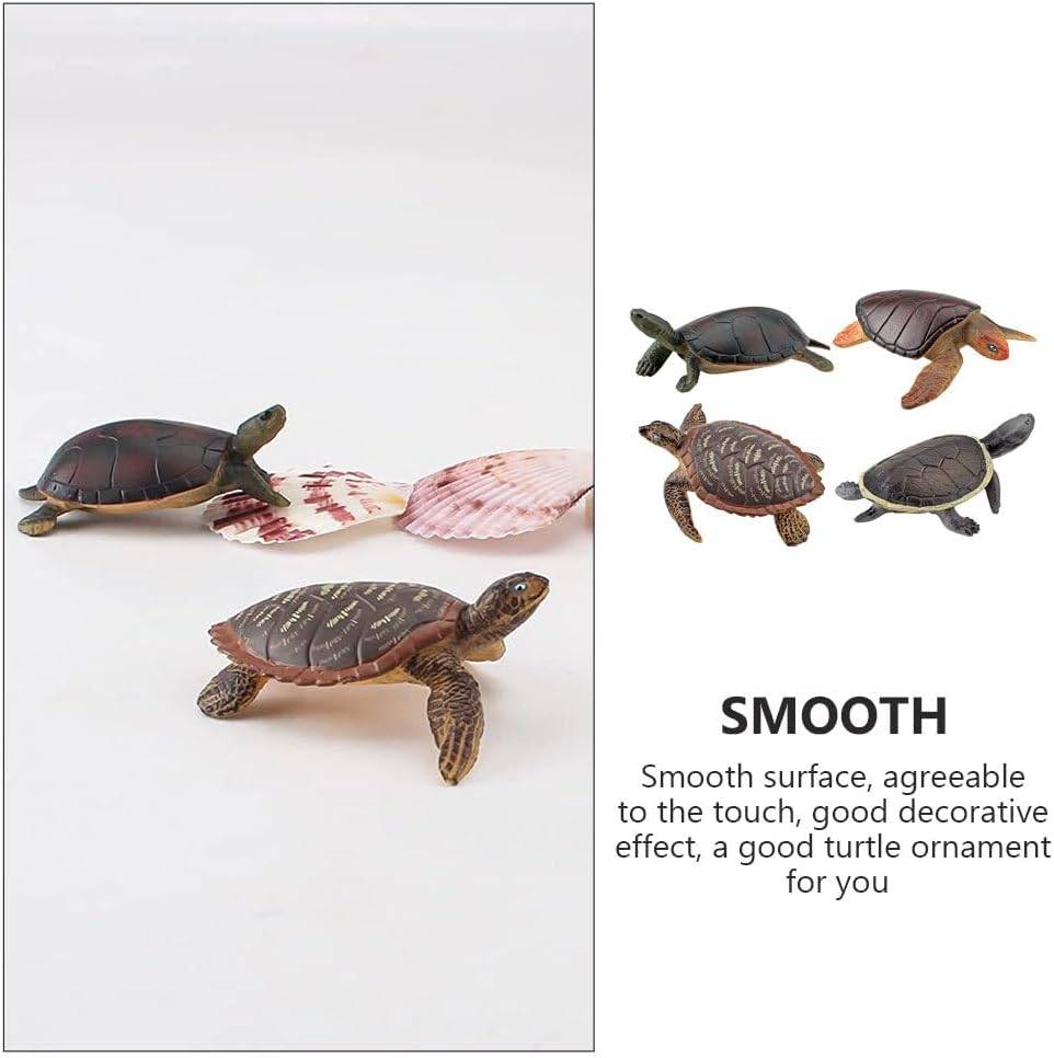 ERINGOGO Lifelike Turtle Model Toys 2.3 Inch Plastic Tortoise Figurines for Desktop Garden Party Favors and Home Decoration