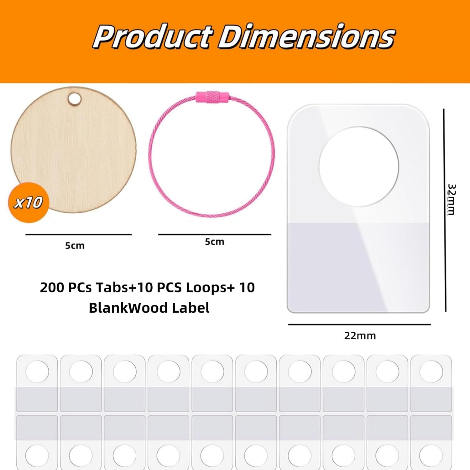 Luojinluoda Card Holder for Yoto Cards, 200 PCS Adhesive Tabs with 10 Yoto Card Rings, 10 Blank Wood Labels, Portable Card Loop Case Storage Organizer Accessories for Kids Travel image number 2