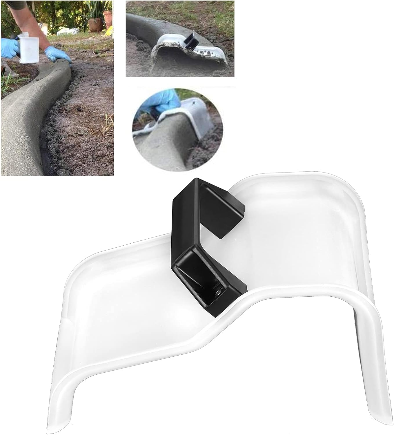 Edge Trowel, Concrete Curbing Trowel Hand Plastering Plastic Plastering Trowel Reusable Landscape Trowel for Garden for Masonry Cement