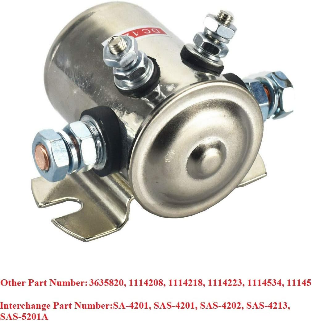 Max 300A Continuous Duty Solenoid Relay Nickel-Plating for Winch, Golf Carts, Marine in Rush 12VDC E-Z-GO Gas Marathon Models with 2 or 4-Cycle Engines by Lucky Seven image number 2