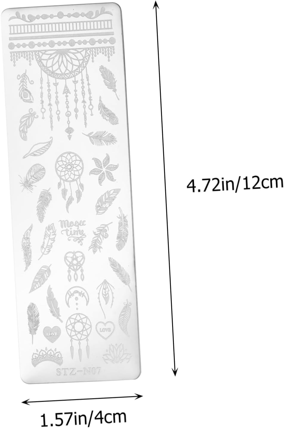 LOLIPPYY 6Pcs Floral Nail Art Stamping Plates Botanical Nail Charms Decorations for Manicure image number 4