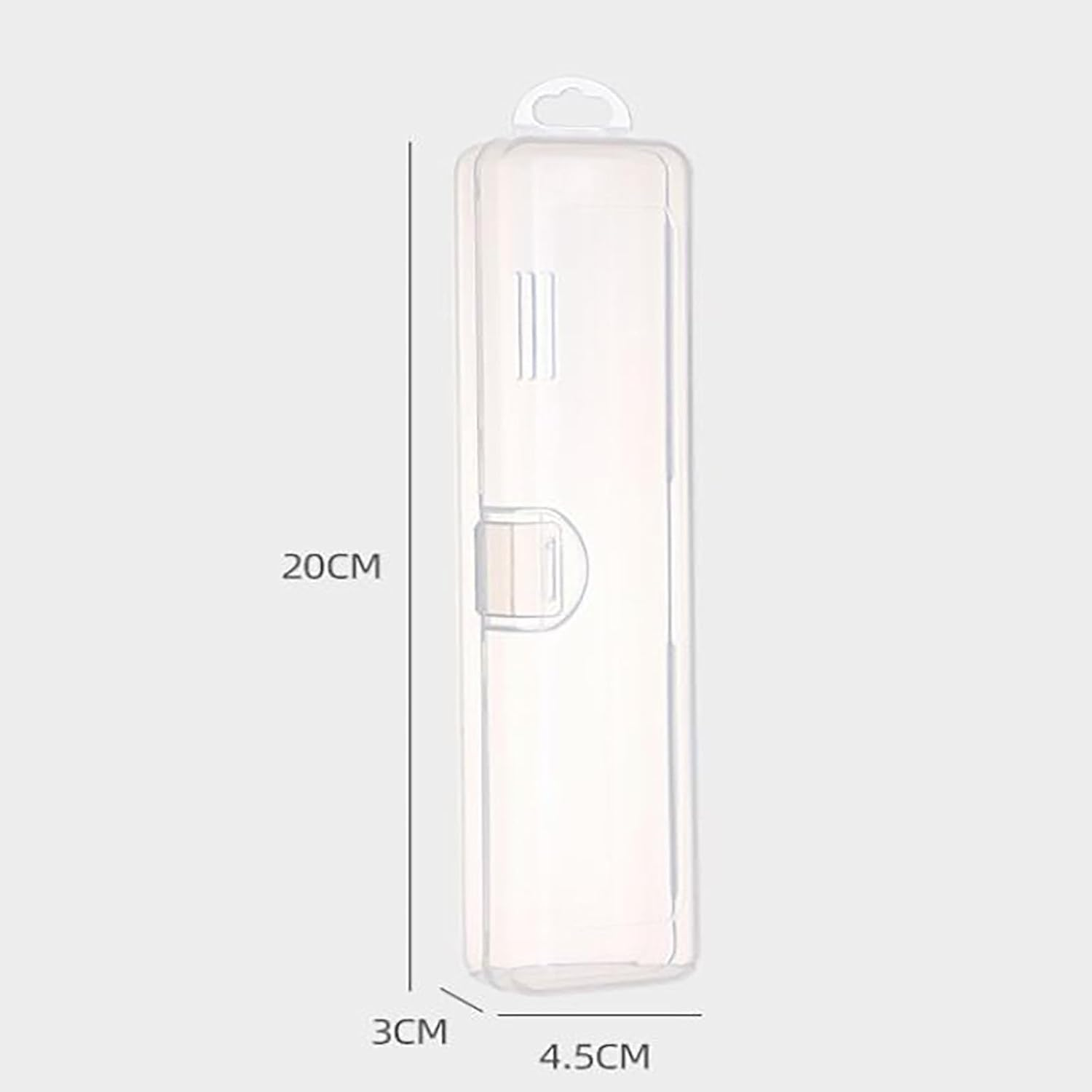 SYGELER 2 Pack Transparent Travel Makeup Brush Case, Makeup Brush Holder,Portable Travel Tableware Storage Case Flatware Box image number 5