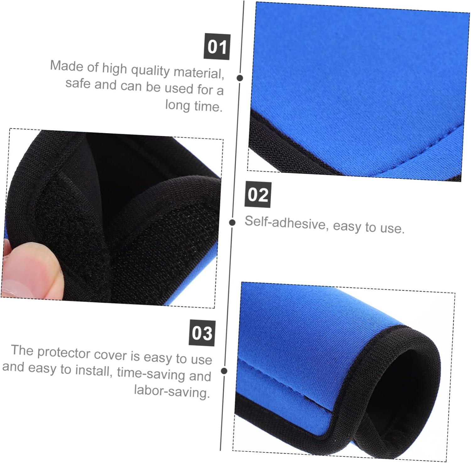 ABOOFAN 2Pcs Neoprene Luggage Handle Wraps Protection Cover for Trolley Case Grip Travel Bag Handle Identifier for Suitcase Travel Gear image number 6