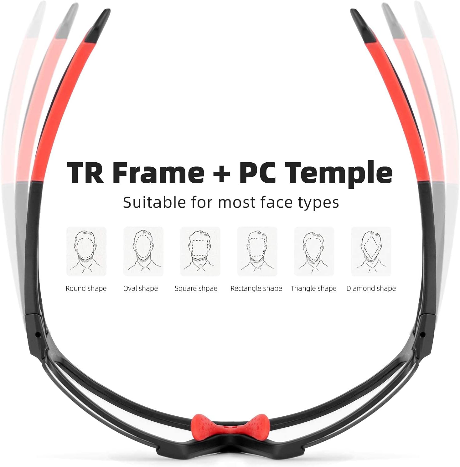 ROCKBROS Photochromic Cycling Glasses for Men Cycling Glasses Clear Safety Glasses Road Mountain Bike Bicycle Glasses UV400 Transition Sunglasses