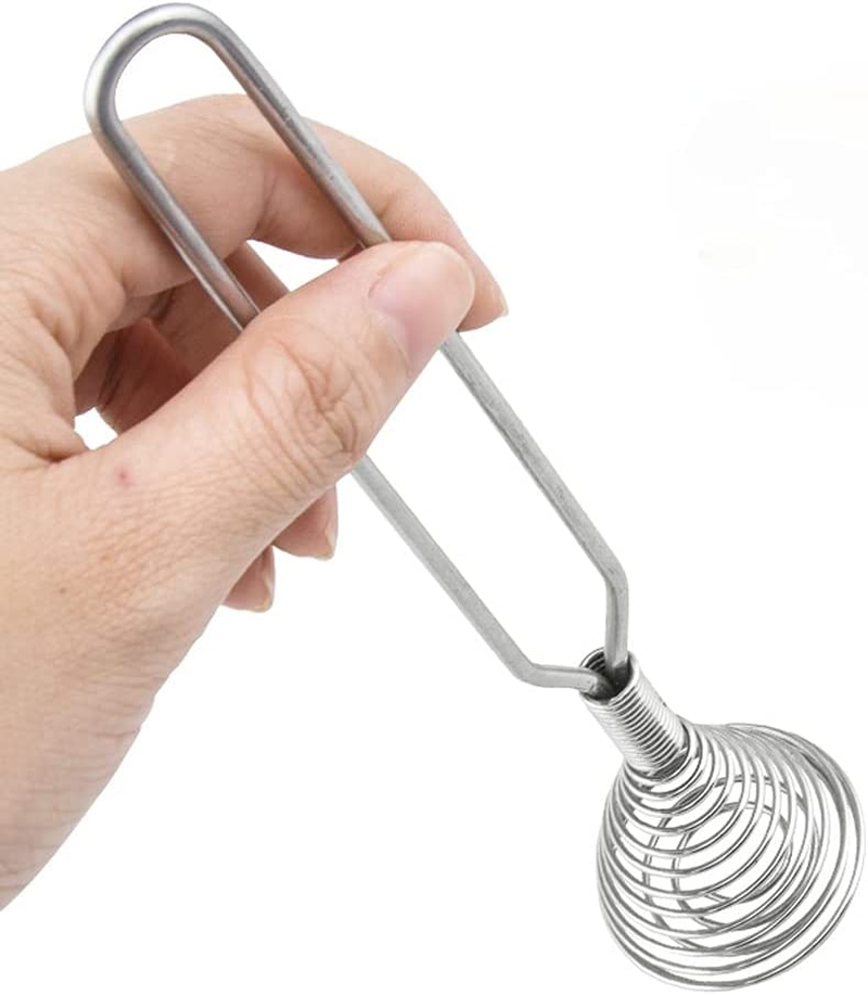 Stainless Steel Spring Coil Whisk Wire Whip Cream Egg Beater Gravy Cream Hand Mixer Kitchen Tool Accessories for Mixing, Blending, Beating, Stirring, Cooking image number 2
