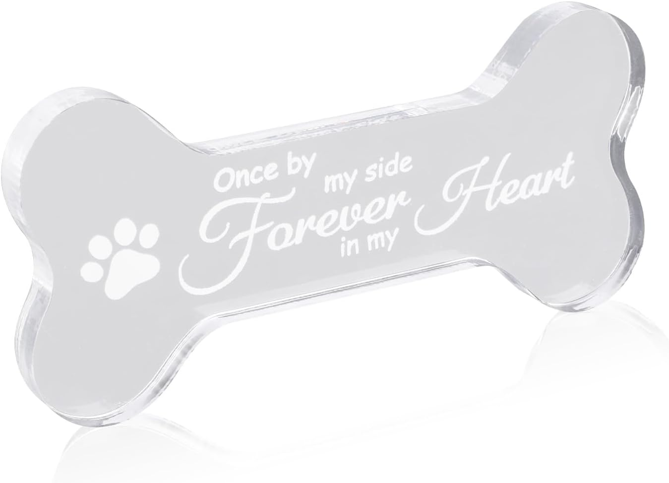 Pet Memorial Ornament, Loss of Dog Cat Sympathy Gift Pet Remembrance Ornament Bone Shape Memorial Gifts Decoration for Dogs Puppy Keepsake image number 1