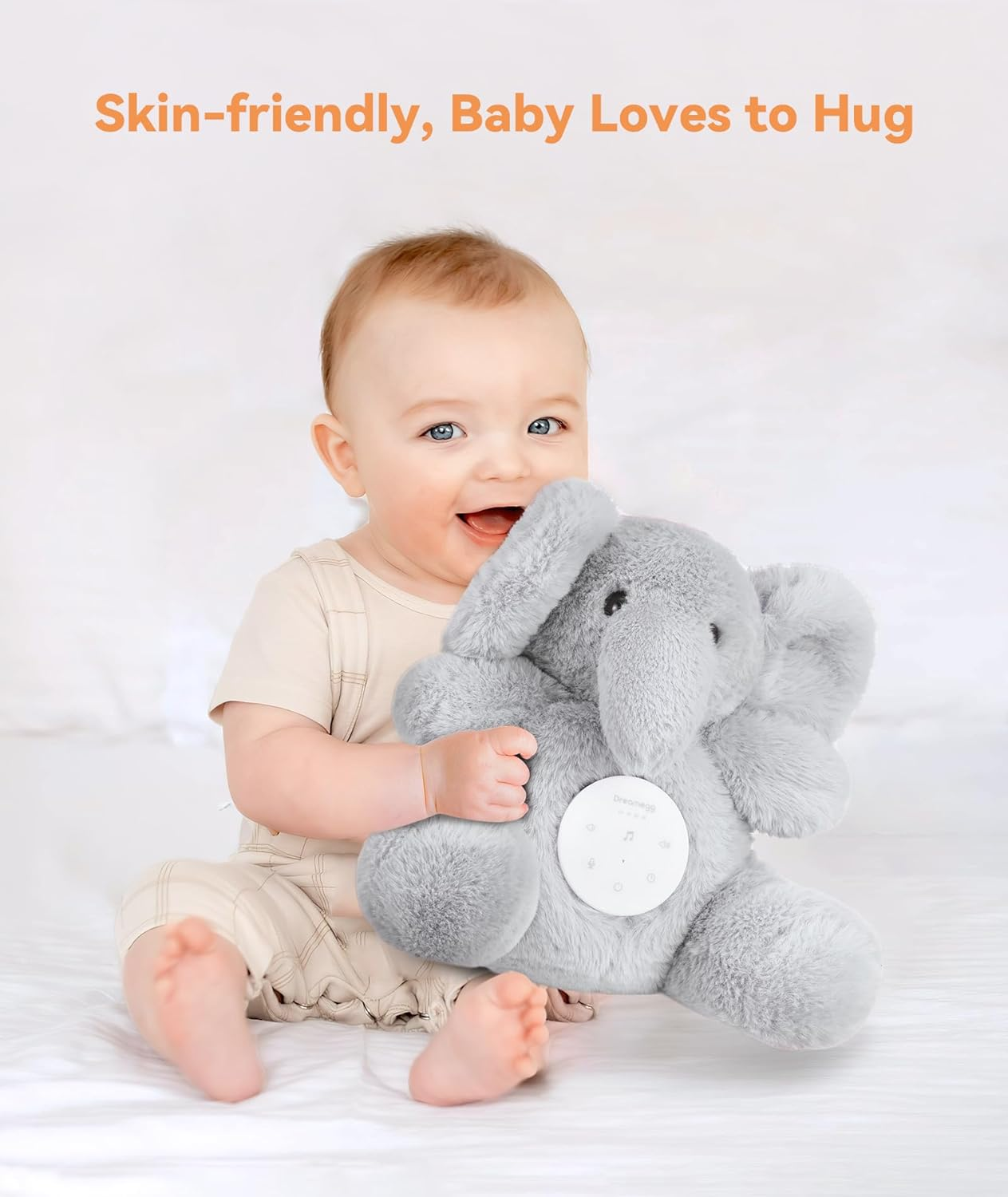 Dreamegg Baby Sleep Soother - White Noise Machine with Recording, 21 Soothing Sounds, Child Lock, Skin-Friendly & Washable, USB Rechargeable White Noise Sound Machine for Baby Sleep, Travel, Gift image number 3