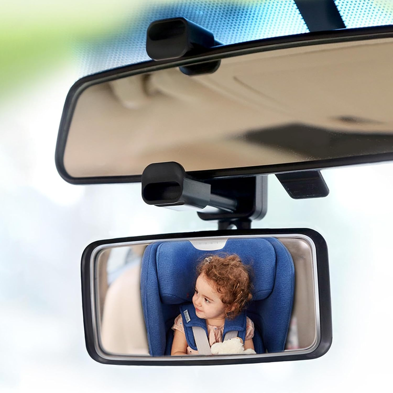Car Mirror for Kids, Front Facing Rear View Mirror, 360 Degree Car Seat Mirror | with Non-Loose Mounting Buckles, Automatic Rear Seat Mirrors for Kids Travel Equipment image number 3