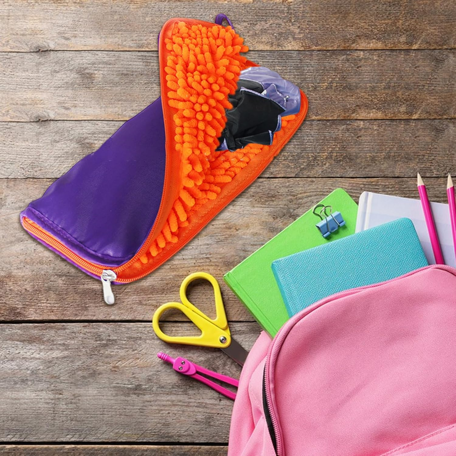 Waterproof Absorbent Umbrella Storage Bag | Folding Umbrella Cover Case Portable Zippered Closure Pouch for Commute Work School,Exquisite Wet Travel Umbrella Case,Strong Water Absorption Umbrella Case - Red image number 4