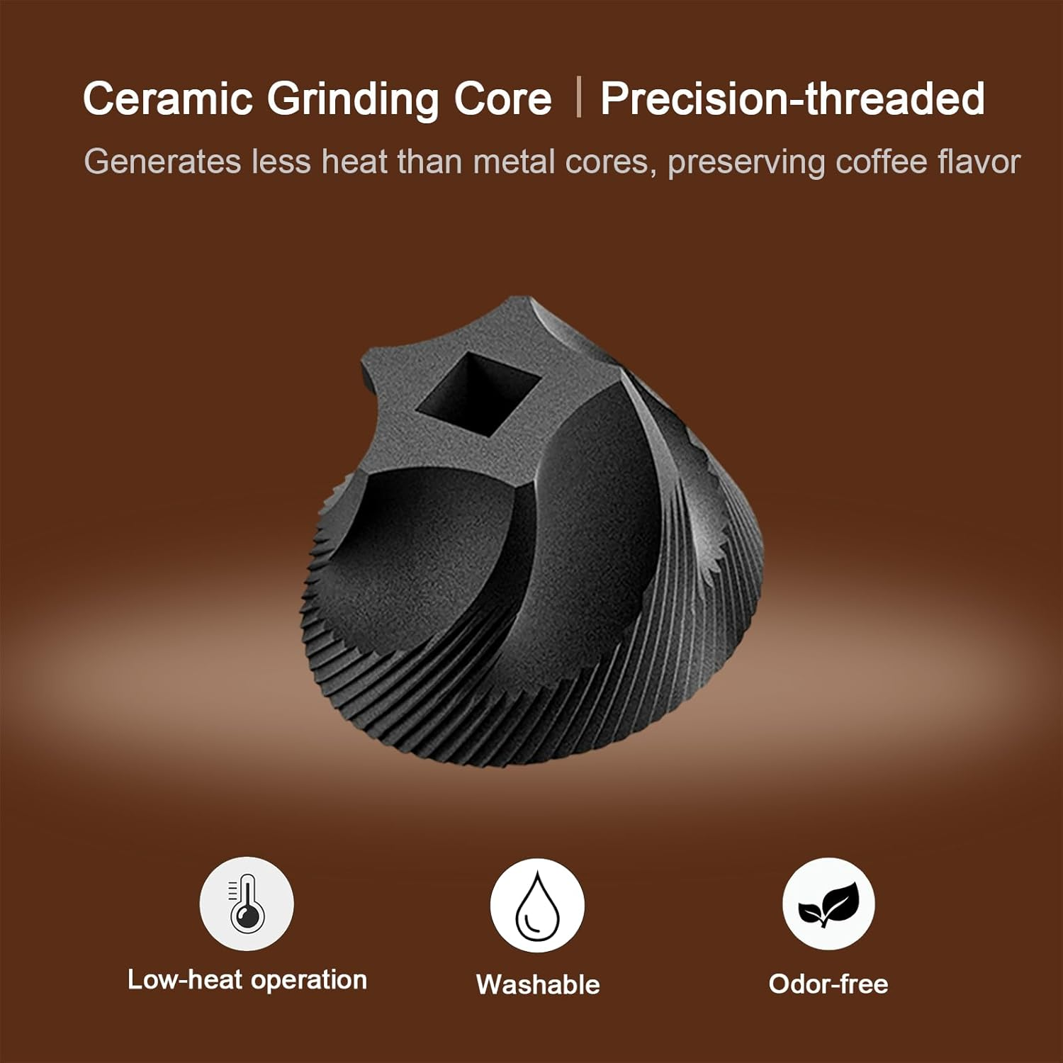 Portable Manual Coffee Grinder,Hand Coffee Bean Grinder,35 Adjustable Grind Settings for Aeropress,French Press, Drip, Espresso,Conical Ceramic Burr,30G Capacity,Perfect for Home and Travel image number 2