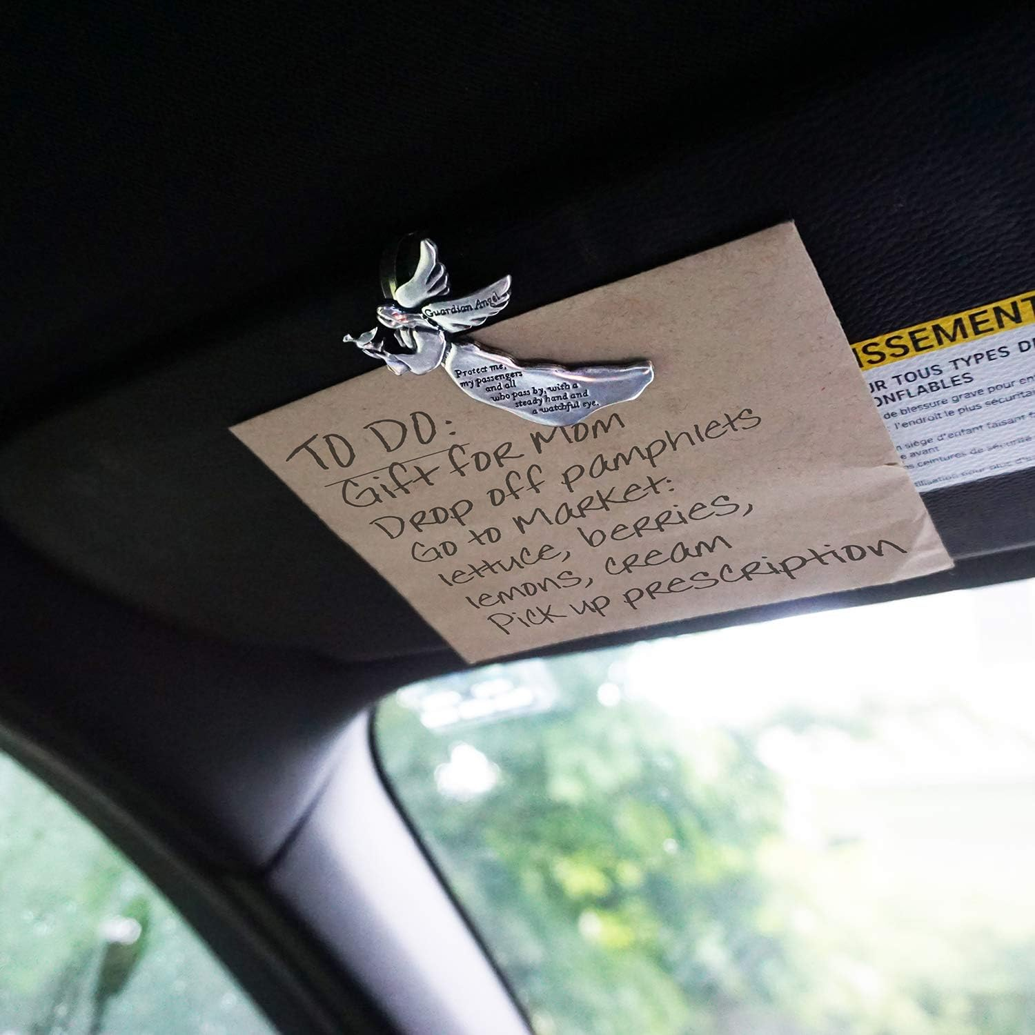 Cathedral Art (Abbey & CA Gift Guardian Angel Sun Visor Clip, Multicolored