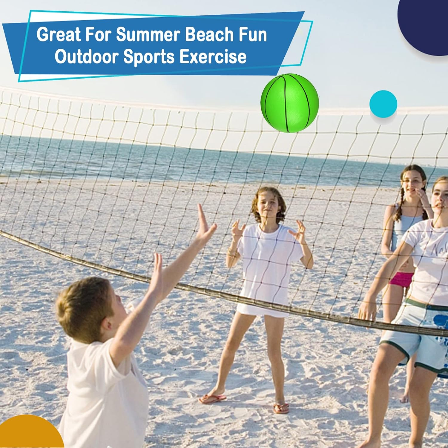 5 INCH PVC Mini Basketball for Indoor Basketball Mini Hoops, Soft 5" Rubber Small Repacement Basketball for over Door Basketball Hoop Sets, Little Basketballs for Adults & Kids (6 PCS with Air Pump) - Multicolor image number 2