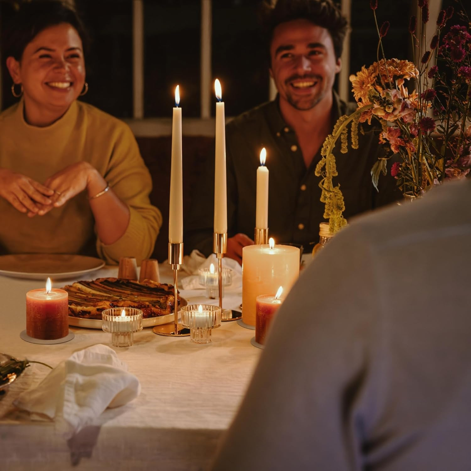 Spaas 20 Household Tapered Dinner Candles 19/180 Mm, &plusmn; 6 Hours, Unscented, White image number 3