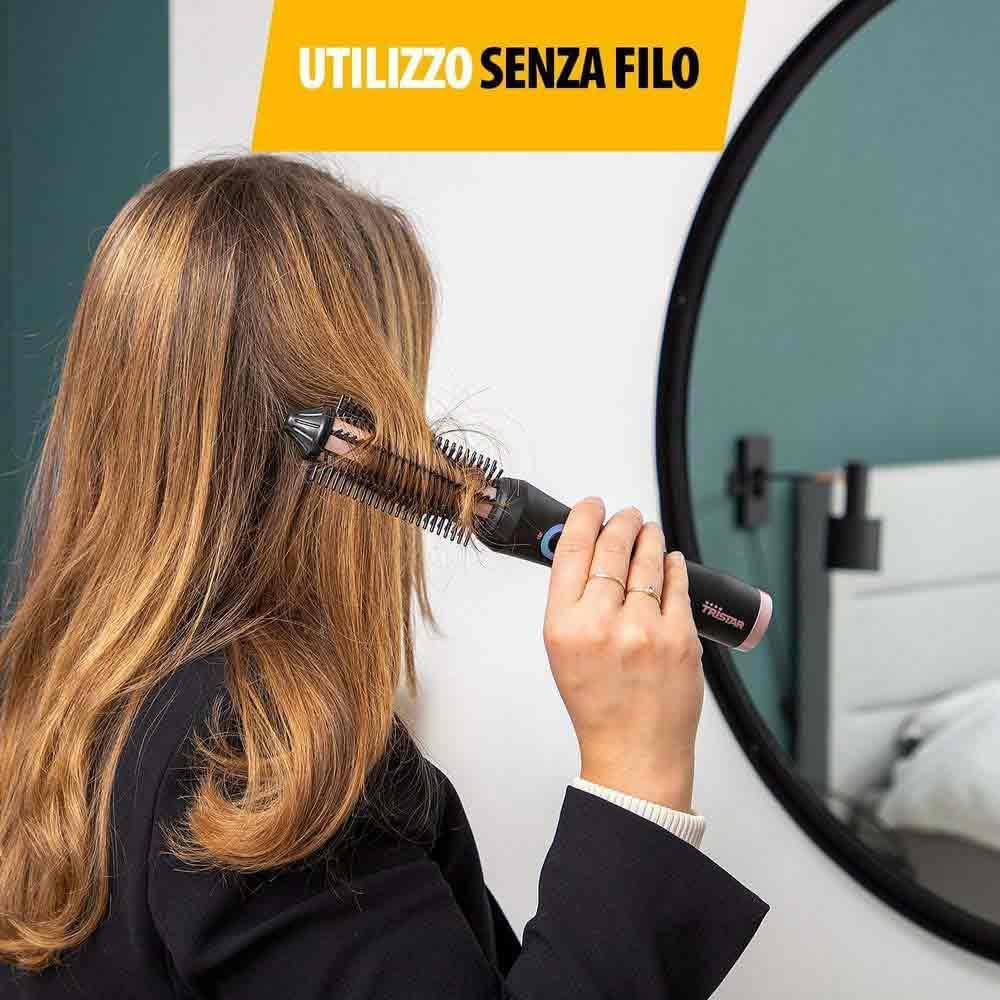 Tristar Wireless Styling Brush - 3 Temperature Settings - Perfect for Travel - Heat Insulated Tips - Ceramic Coating - All Hair Types - 25 Min Use - HD-2503 image number 4