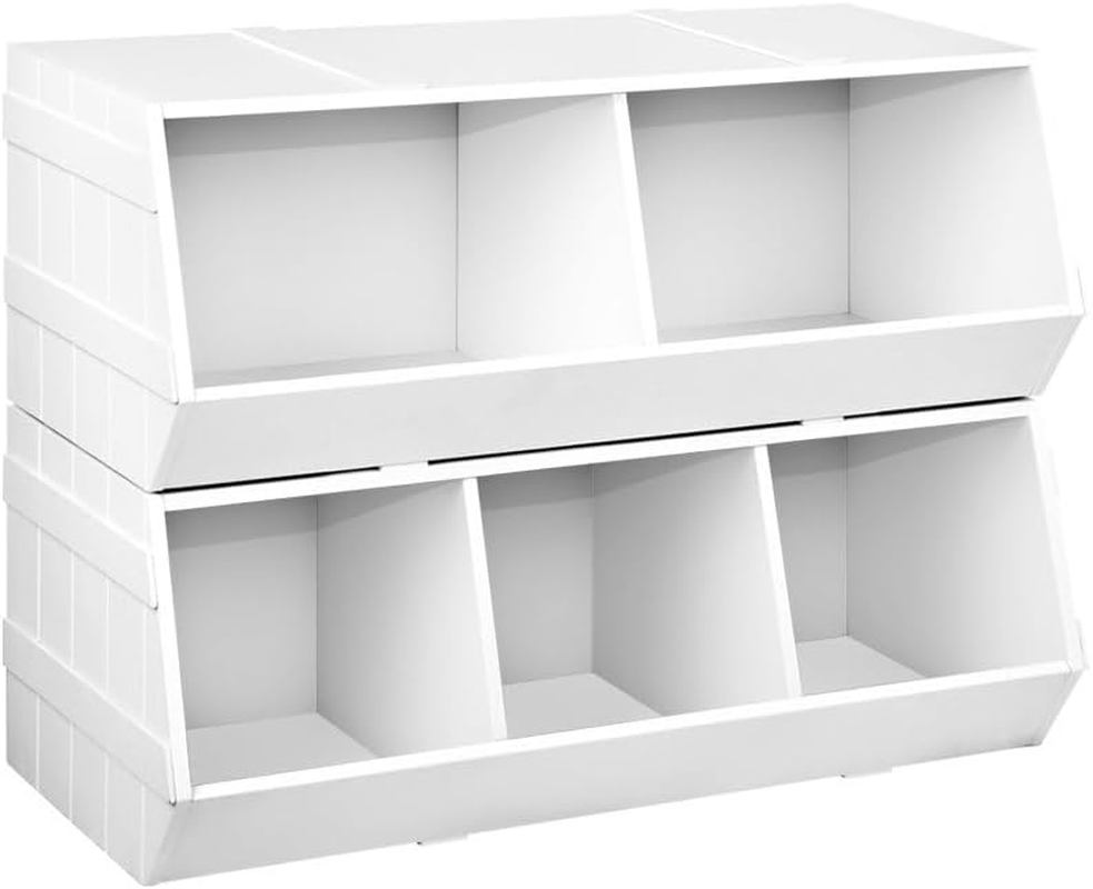 Keezi Kids Toy Box, Children Toys Storage Organiser Furniture Multifunctional Activity Play Living Room Bedroom Decor, MDF Stackable Construction White image number 6