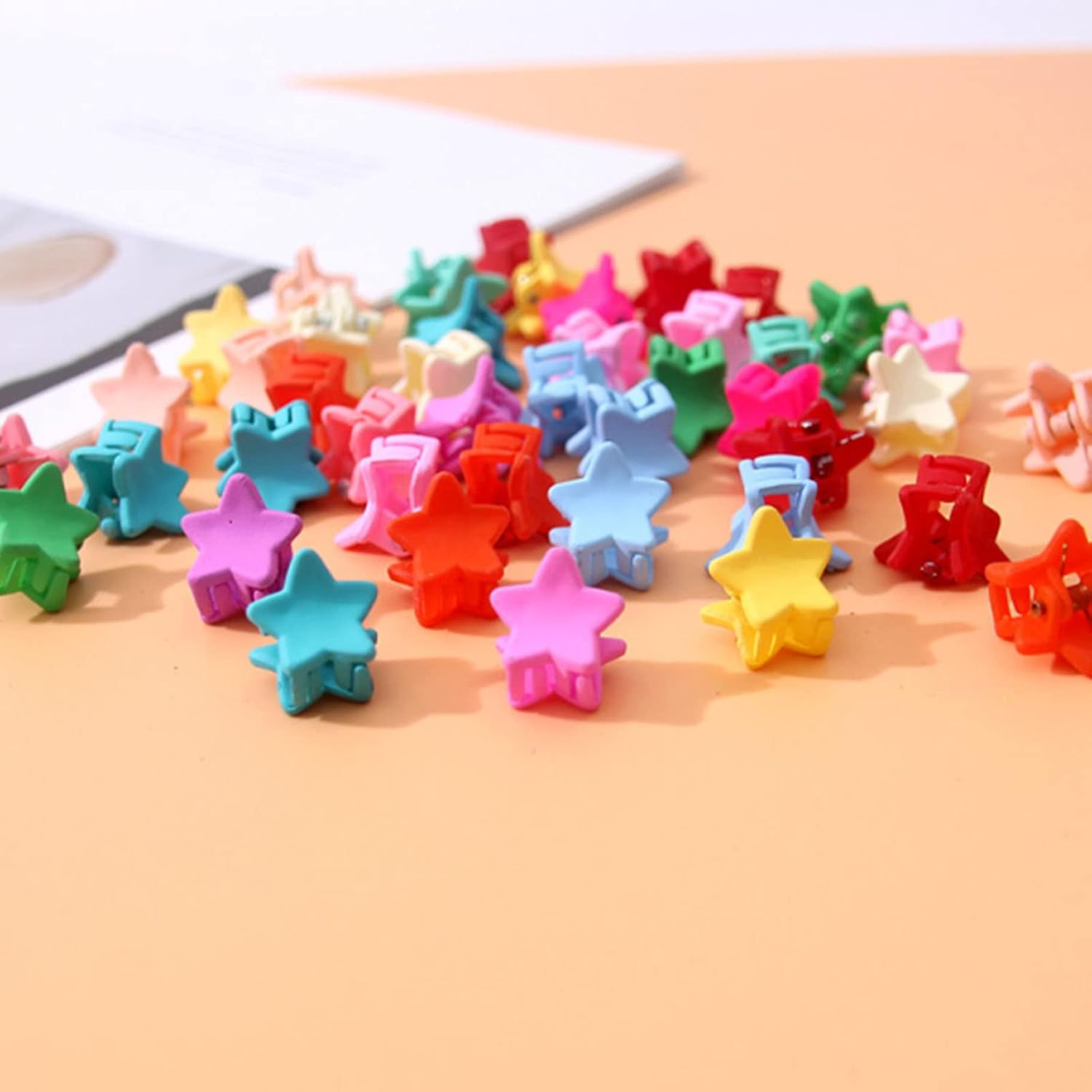 50 Piece Mini Hair Clip Set Star Shape (1 Cm) image number 5
