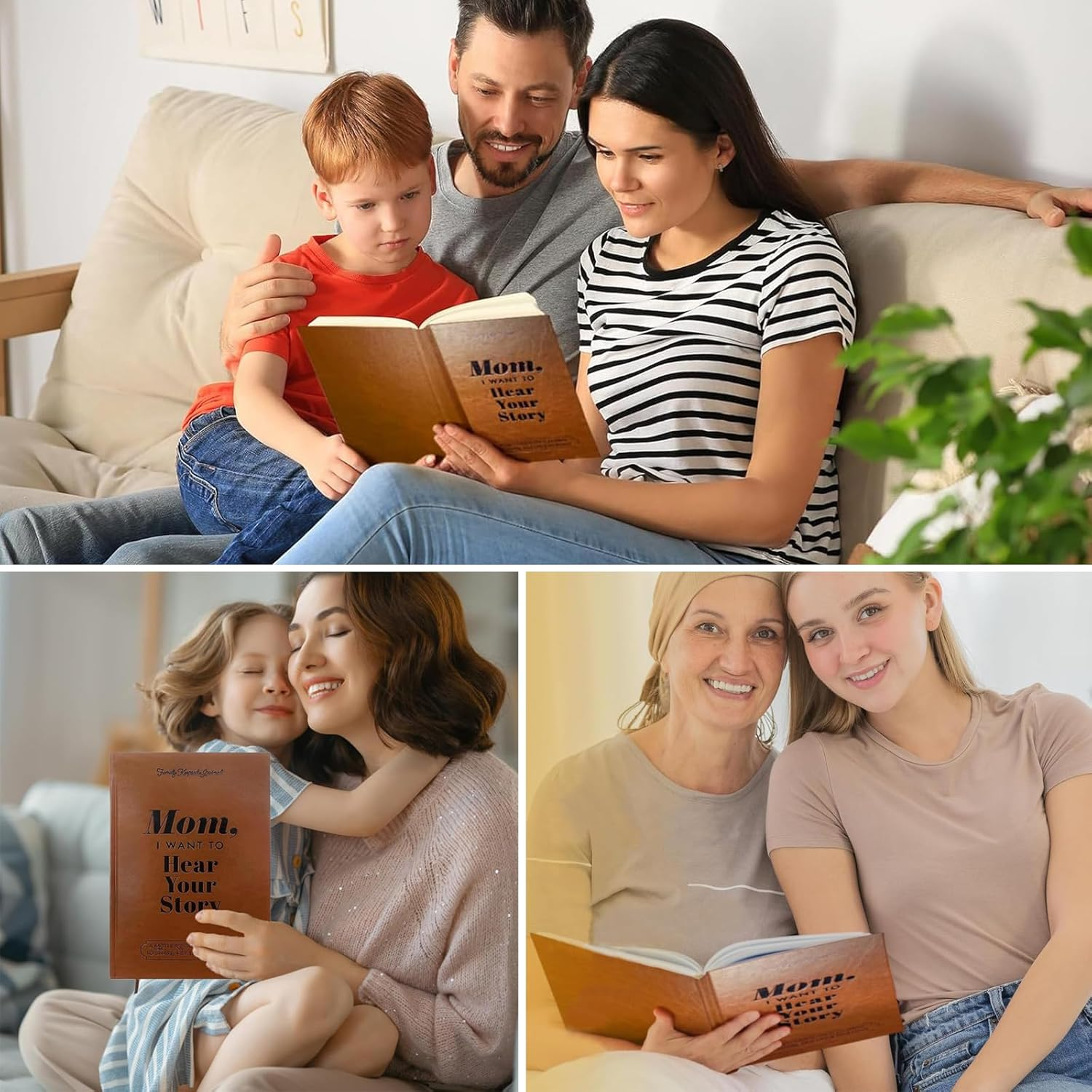 Mom, I Want to Hear Your Story: Journal Bound Hardback for Mother'S Day Birthday Gift with Ribbon Bookmark, a Mother&rsquo;S Guided Journal to Share Her Life and Love (Hear Your Story Notebooks) image number 3