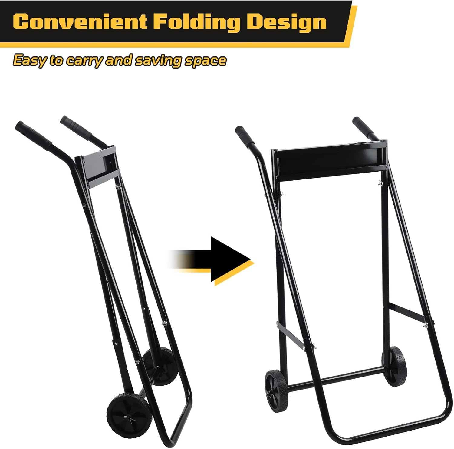 Outboard Boat Motor Stand,Outboard Motor Stand,165Lb Load Outboard Motor Carrier,Boat Motor Stand with Wheels,Portable Boat Motor Engine Trolley for Motor Repair, Maintenance,Storage image number 5