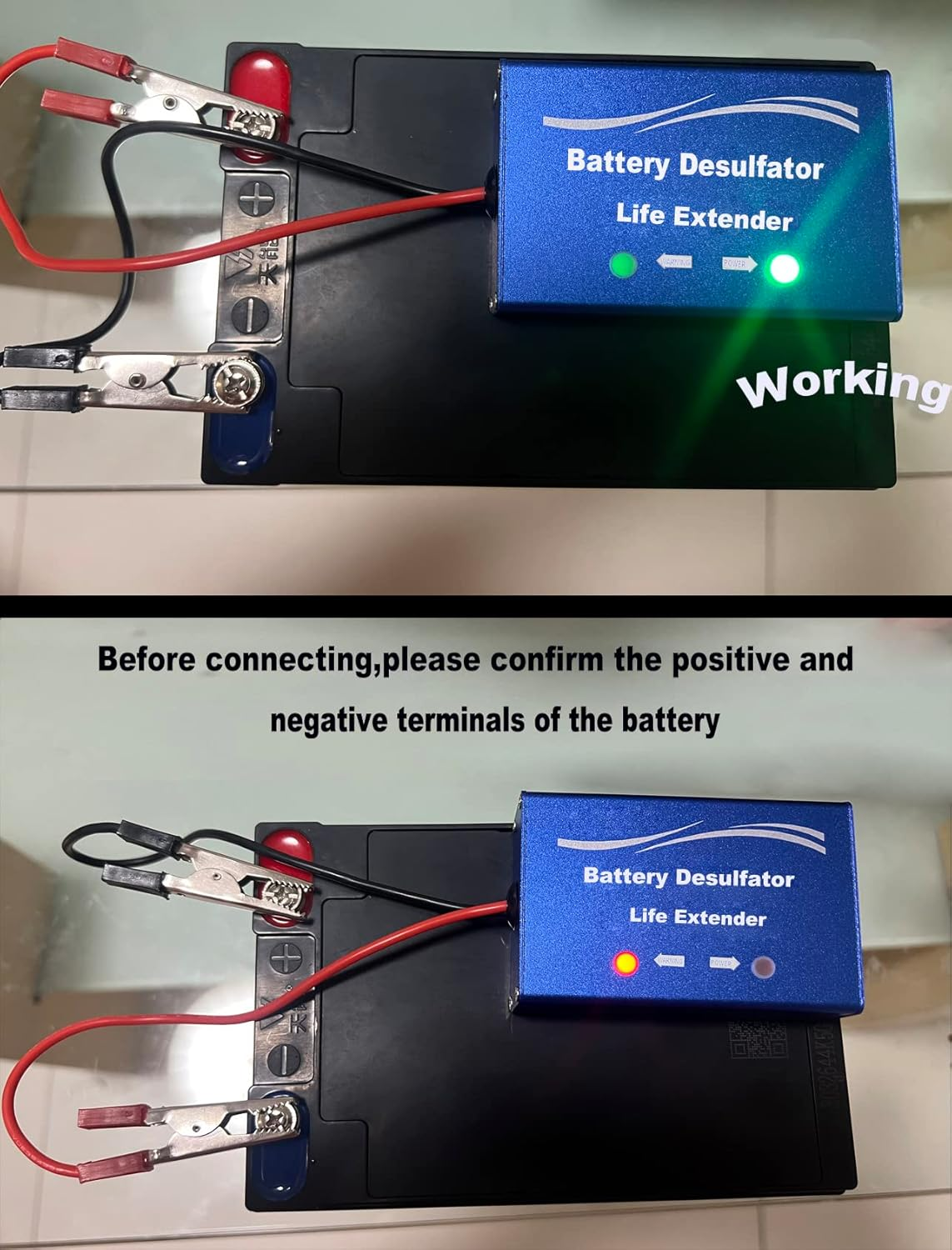 12V Lead Acid Battery Desulfator - Regenerates & Extends Battery Life - Waterproof Design - Removes Sulfation - 12V DC Input/Output - 20Ma Current Rating image number 4