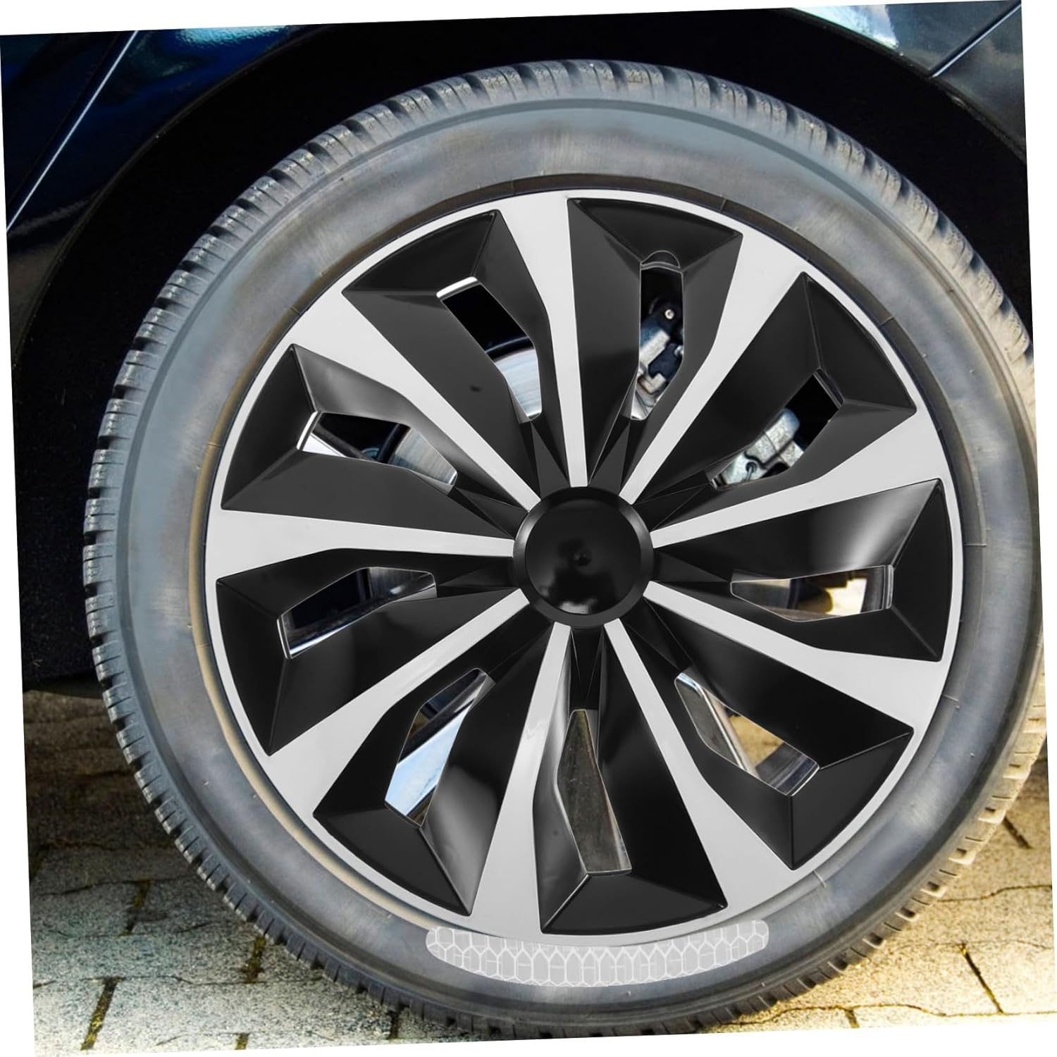 TOPPERFUN Car Wheel Cover Replacement Hubcap Decorative Tire Covers Front Wheel Hubcap Replacement for Car Rim image number 1