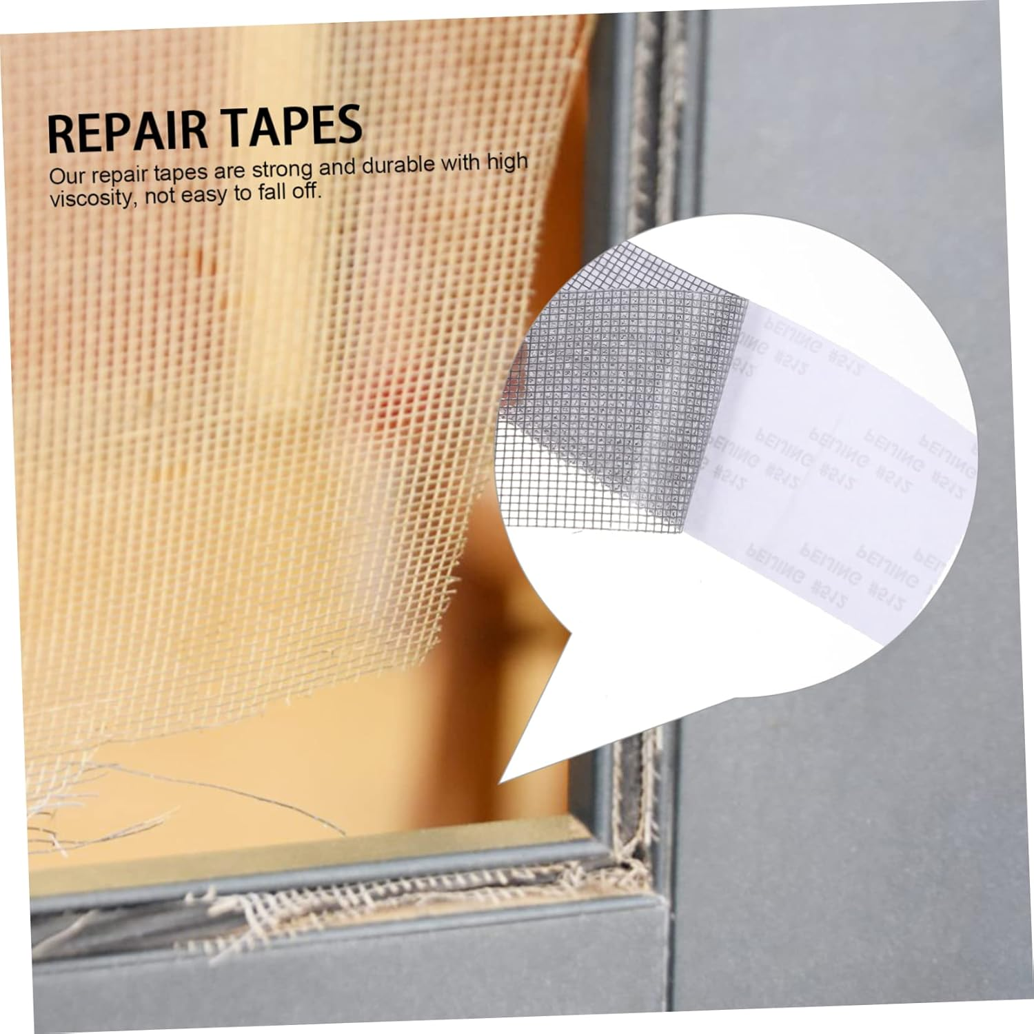 CANIGHT 1Roll Mesh Screen Repair Tape Window Covering Tape for of Rips and Tears High Breathability image number 1