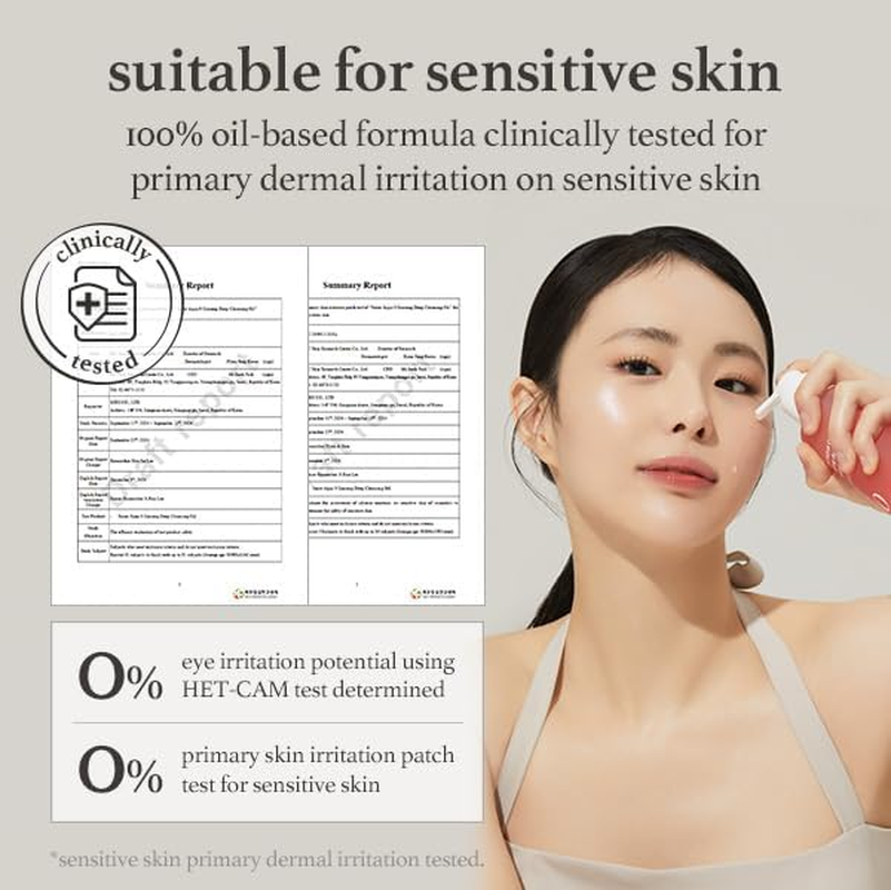 NOONI Korean Cleansing Oil - Snow Aqua 0 Ginseng Deep Cleansing Oil, 6.76 Fl.Oz (200 Ml) | Makeup Double Cleansing, Glass Skin, Nooni Eggie Skin, Helps Control Sebum, Revitalizing Care for Face image number 6