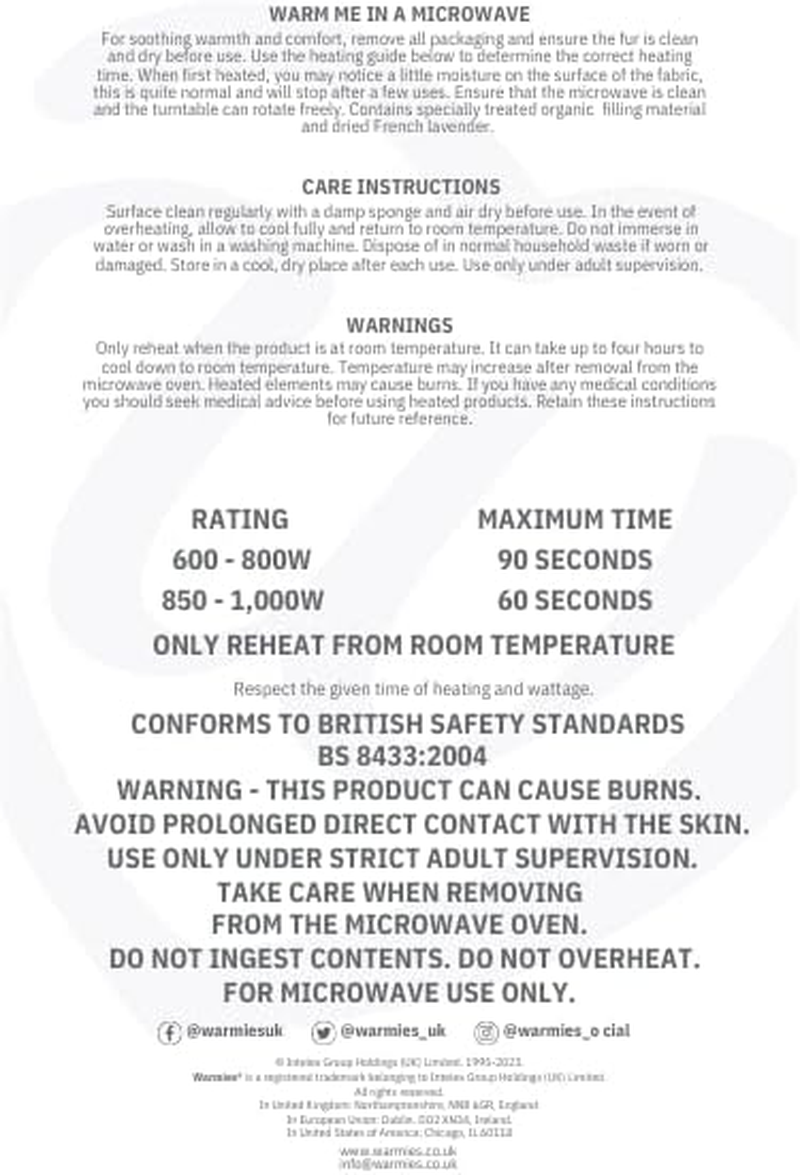 Warmies Microwavable Slippers, Heatable Ladies Slippers with French Dried Lavender, Soothing Warmth and Comfort, One Size Cream Colour image number 2