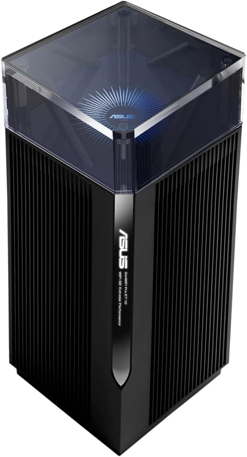 ASUS Zenwifi Pro ET12 AXE11000 Tri-Band Wifi 6E Mesh System Set of 1 (6Ghz Band, Dual 2.5G WAN LAN Ports, up to 280M&sup2; Coverage, ASUS Range Boost, Aiprotection Pro) Black image number 5