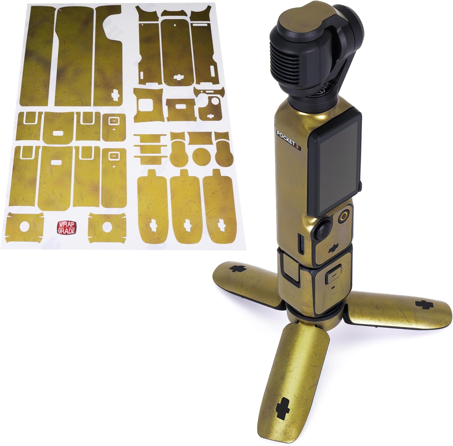 WRAPGRADE Skin Stickers Compatible with DJI Osmo Pocket 3 Decal (Metal Sticker Bomb)