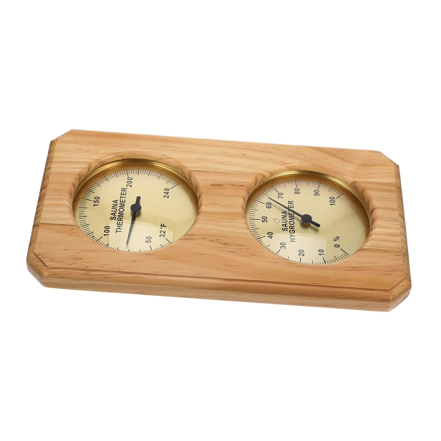 MERRYHAPY Sauna Hygrothermograph Indoor Thermometer Humidity Dual Scale Wall-Mounted Temperature Humidity Gauge for Home Steam Rooms Accurate and Measuring Tool image number 1