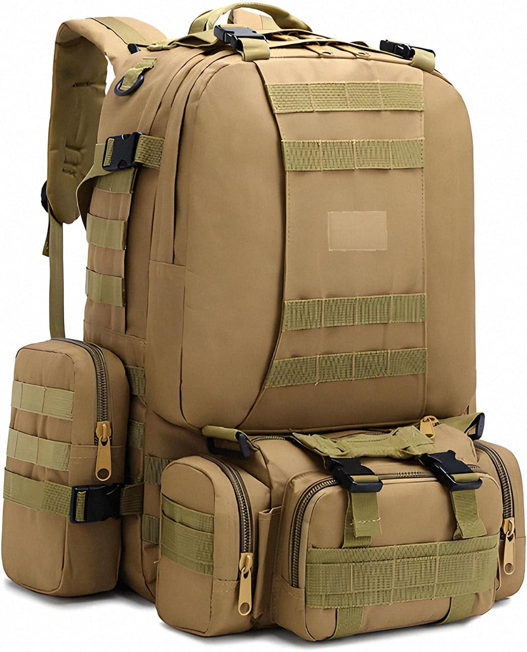 RAPIDSKY 55L Tactical Backpack, Expandable Pack &ndash; Water-Resistant Hiking Assault Pack with MOLLE System, 1-3 Day Storage Capacity for Cycling, Camping, Hunting & Outdoor Adventures