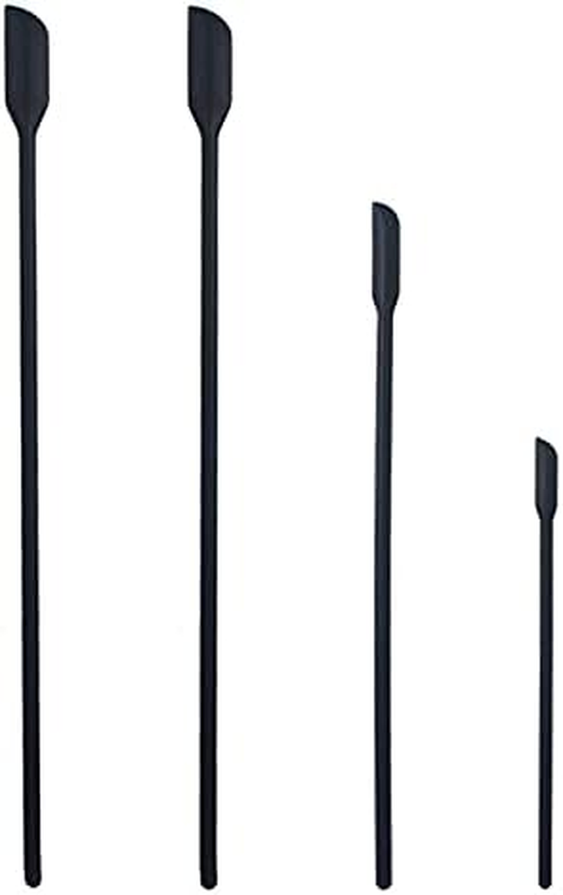 4X Silicone Mini Spatula Jar Scraper Scoop Tip Long Spatula Cosmetic Bottle B8A3 (Purple)