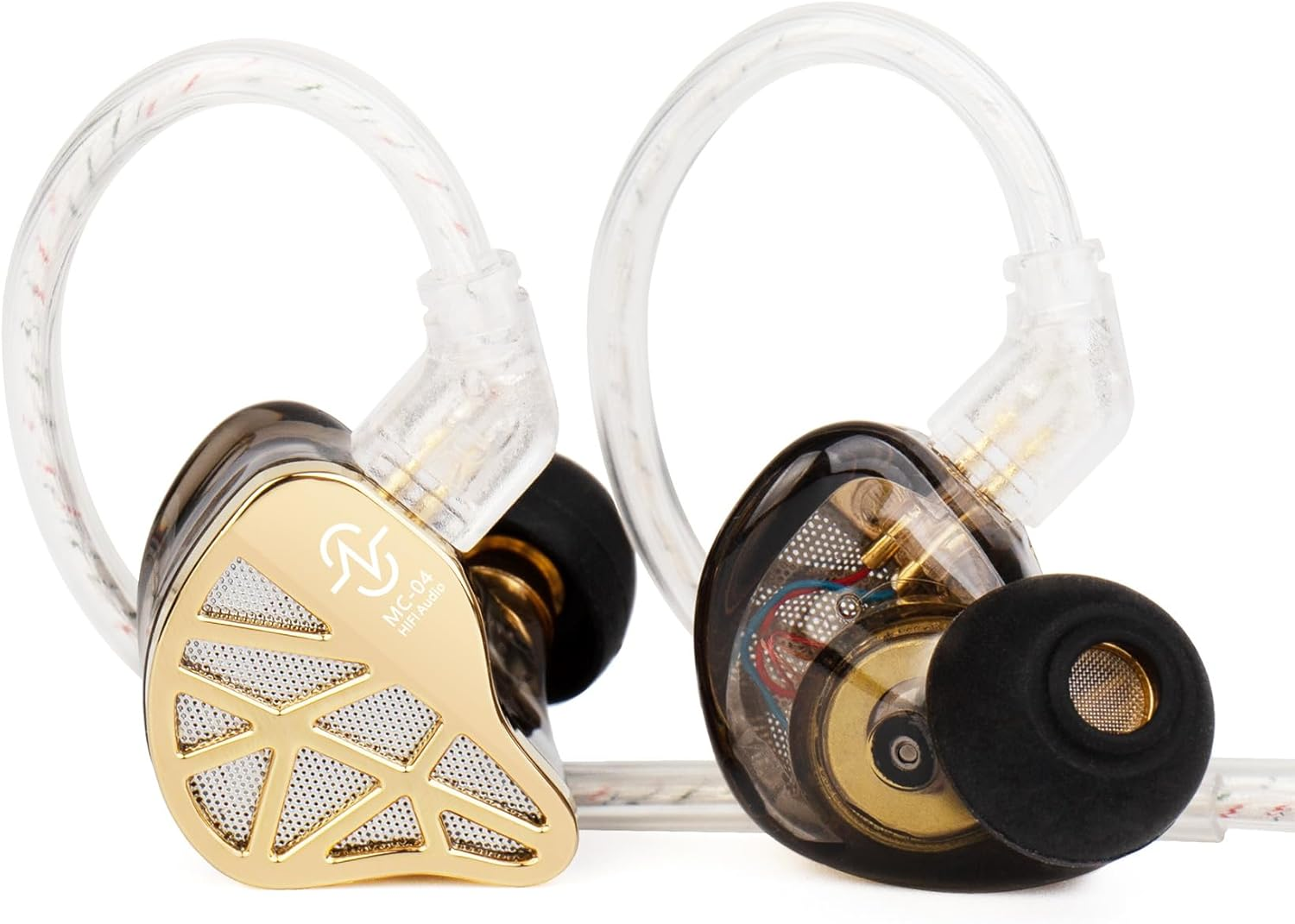 KEEPHIFI CCZ MC04 1DD 1BA Wired Headphones In-Ear Monitors for Musicians, IEM Headphones with 10 Mm Large Sound Cavity, Composite Magnetic, Clear Sound, Comfortable Gaming Earphones with Durable